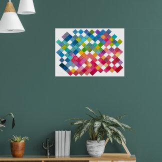 Impressão de Arte em Aquarela Remendos de Azulejo