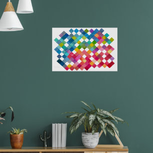 Impressão de Arte em Aquarela Remendos de Azulejo 