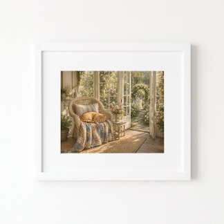 Impressão de Arte em Aquarela Sonolência Ensolarad