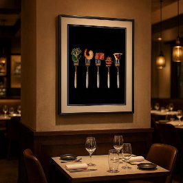 Impressão de Arte em Poster de Comidas Contemporân