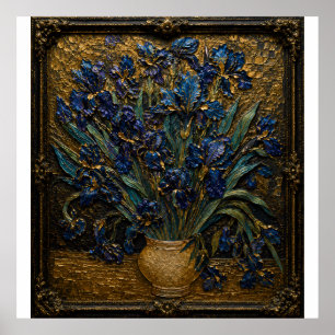 Impressão de Arte em Relevo de Íris de Van Gogh   