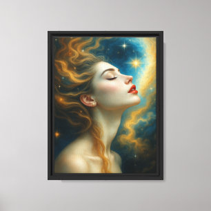 Impressão de Arte em Tela da Galáxia da Mulher Cel