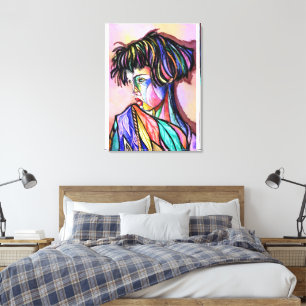 Impressão de Arte em Tela Dama Pintada
