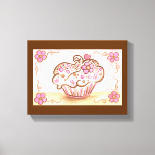 Impressão de Arte em Tela de Cupcake