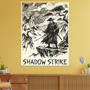 Impressão de Arte em Tela Samurai Shadow Strike