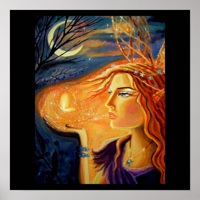 Impressão De Arte Fada - Espírito Da Floresta (Frente)