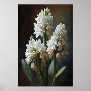 Impressão de Arte Flor Branco Hyaciny