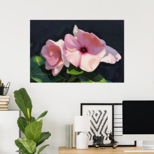 Impressão de Arte Floral de Flores de Aquarela Ros