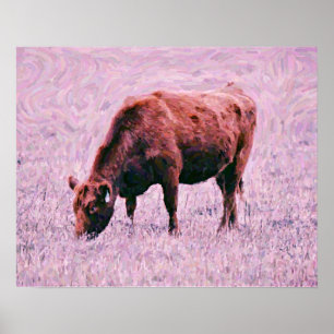 Impressão de Arte Fotográfica Angus Artsy Vermel