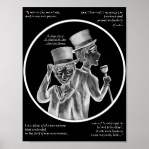 Impressão de Arte Gótica do Halloween Sr. Hyde e D