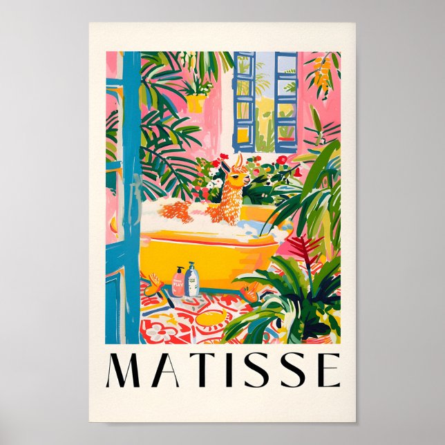 Impressão de Arte Matisse, Impressão de Arte Llama (Frente)