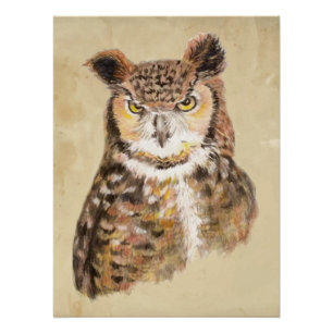 Impressão de Arte Minimalista de Aquarela para ama