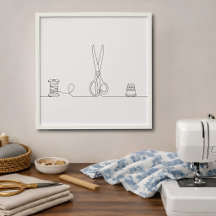 Impressão de Arte Minimalista de Tesoura para Gale
