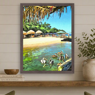 Impressão de Arte Mismaloya Rio México Encontra Oc
