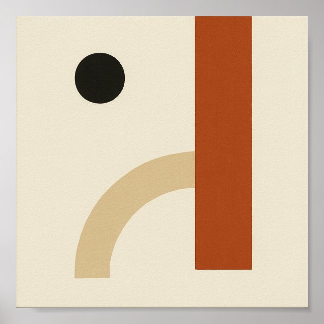 Impressão de Arte Moderna Abstrata Geométrica Míni (Frente)