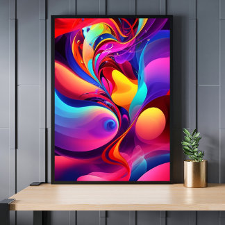 Impressão de Arte Moderna Melody de Grafite abstra