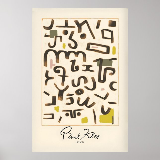 Impressão de Arte Moderna Símbolos Abstratos Paul  (Frente)