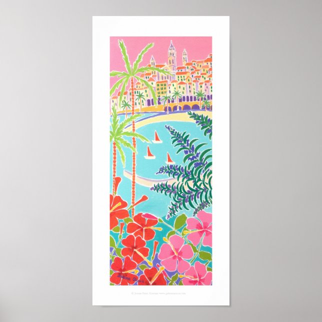 Impressão de Arte: Navegando na Baía, Menton, Fran (Frente)