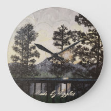 Impressão de arte no relógio de parede de "A Light