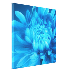 Impressão de arte original canvas floral azul