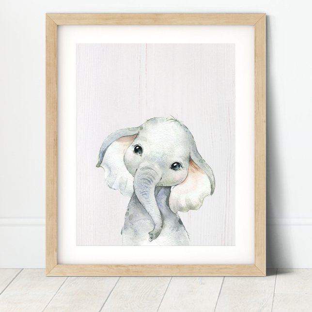 Impressão de Arte para Berçário Safari de Elefante (Criador carregado)
