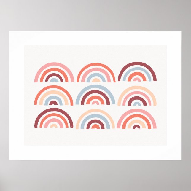 Impressão de Arte para Crianças com Arco-Íris grav (Frente)