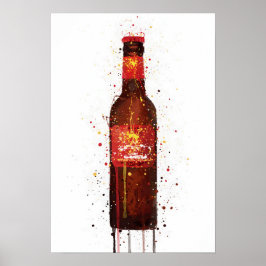 Impressão de Arte para Parede de Garrafa de Cervej