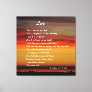 impressão de Arte Personalizada "Amor" com 1 Corin