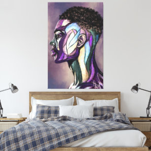 Impressão de Arte Pintada em Tela de Homem