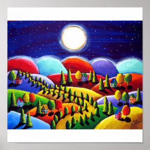 Impressão de Arte Popular da Paz na Paisagem da T