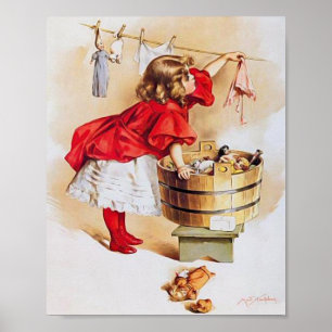 Impressão de Arte por Maud Humphrey Um Dia Ocupado