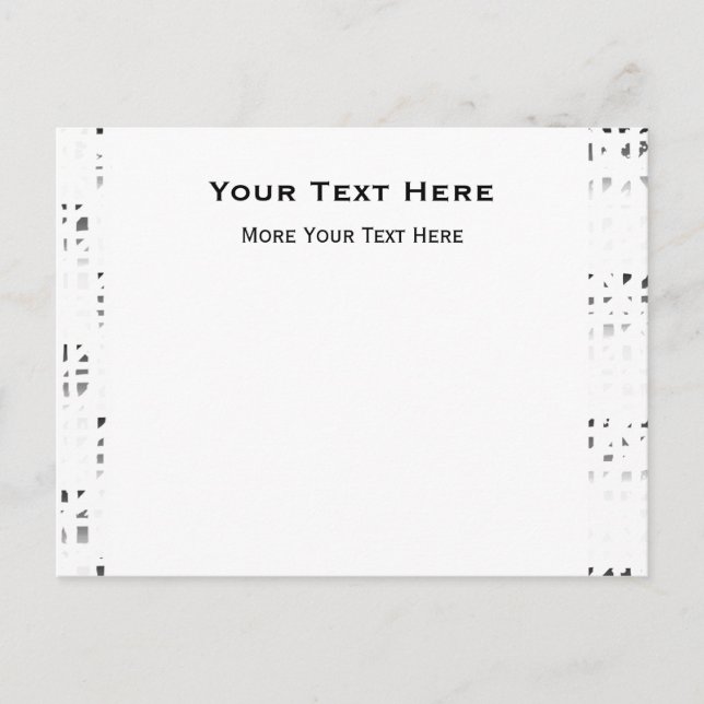 Impressão de Arte Preta, Branca e Cinza Convite de (Frente)