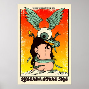 Impressão de Arte QOTSA REPRODUÇÃO Poster de Show 