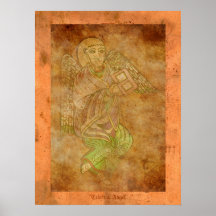 Impressão de Arte Religiosa Celestial Angel Mediev