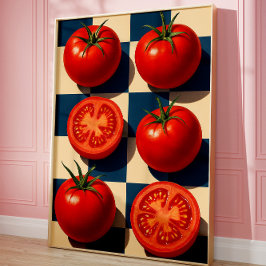 Impressão de Arte Retro Tomato, Cozinha Fotorealis