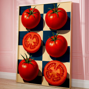 Impressão de Arte Retro Tomato, Cozinha Fotorealis