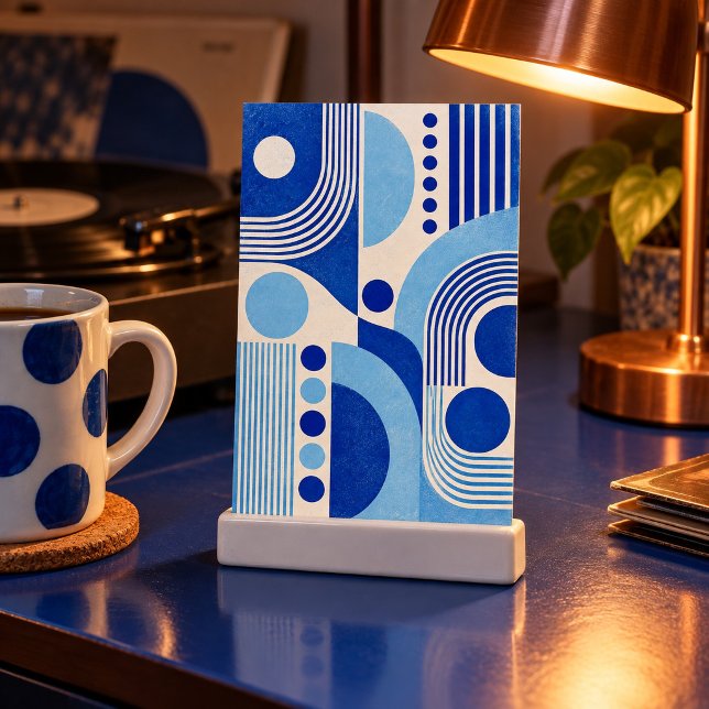 Impressão de Arte Rhythms in Blue (4 x 6 inch unframed semi-gloss print. Flat printed artwork. Styled scene; props not included.)