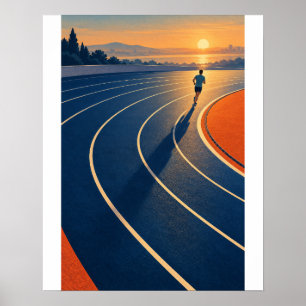 Impressão de Arte Sem Moldura Sunrise Runner Track