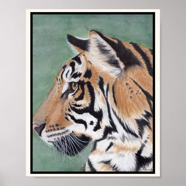 IMPRESSÃO de Arte TIGER adequado para Framing Mira (Frente)