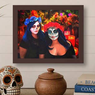 Impressão de Arte Vallarta Catrinas Flores & Velas