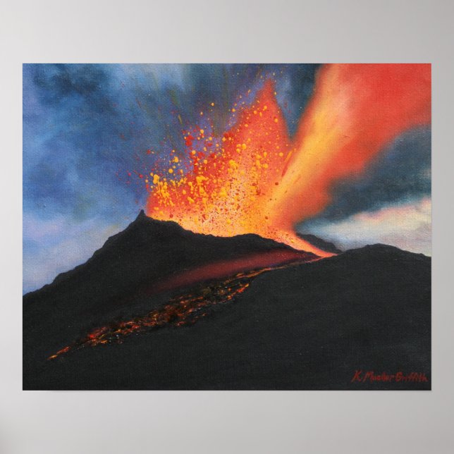 Impressão de Arte Volcano (Frente)