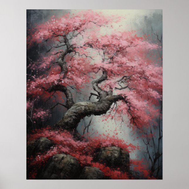 Impressão de Árvore de Cereja Sakura Japonês (Frente)