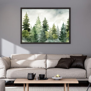 Impressão de árvore do pinheiro   Wall Art. de inv