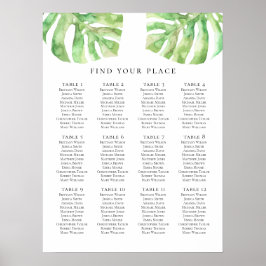 Impressão de assentos exóticos verdes. Casamento t