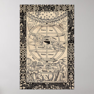 Impressão de Astronomia Vintage, Astronomia Antiqu