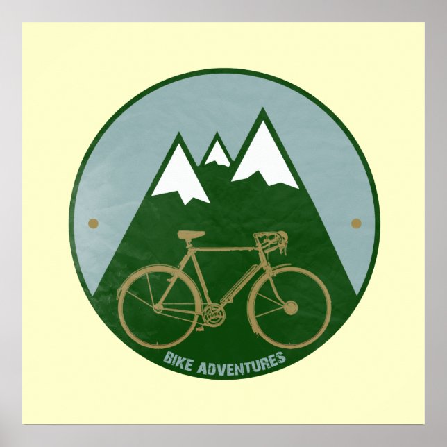 impressão de aventuras de bicicleta para paredes (Frente)