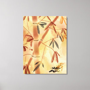 Impressão de bambu contemporâneo das canvas de