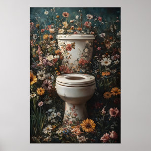 Impressão de Banheiro Floral, Cartaz de Banheiro V
