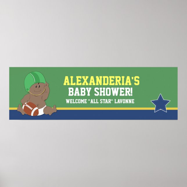 Impressão de Banner de Chá de fraldas Personalizad (Frente)