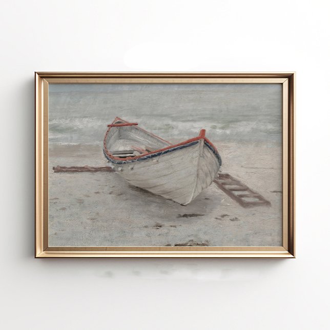 Impressão de Barco Encalhado, Arte de Parede Vinta (Criador carregado)